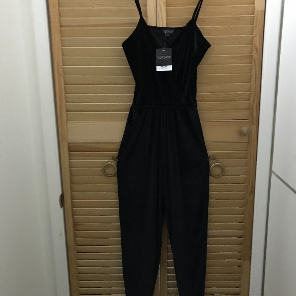New Topshop Velour Jumpsuit